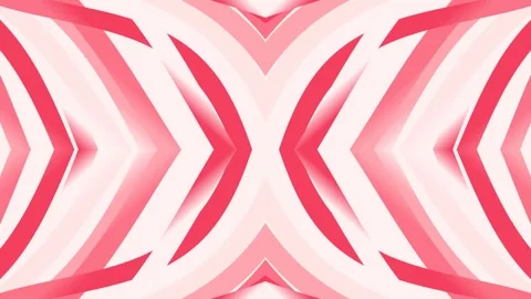 Animated Symmetrical abstract pattern with red and pink geometric shapes Stock Footage 327175124