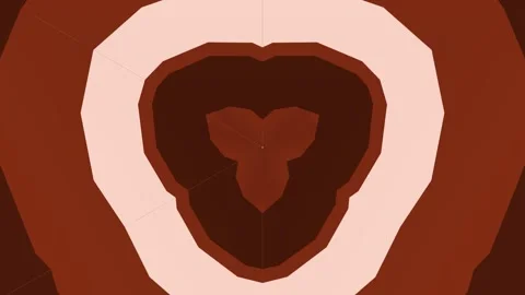 Animated Symmetrical brown geometric pattern with layering Stock Footage 327175129