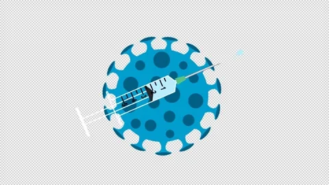 Animated syringe with injection and hovering tiers. Stock Footage 289615392