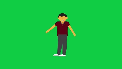 Animated Talking Character with Hand Gestures Loop Stock Footage 309771893