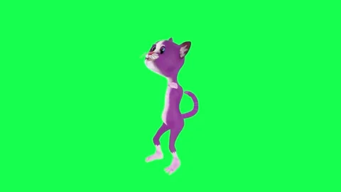 Animated talking purple cat doing folk d... | Stock Video | Pond5