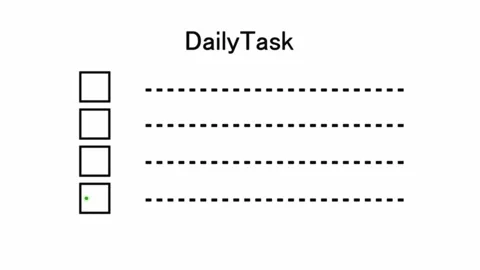 Animated task completed animation. Check mark icon. Stock-Footage 332998899
