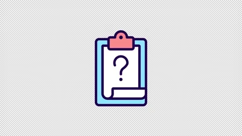 Animated task question color icon Stock Footage 225453965