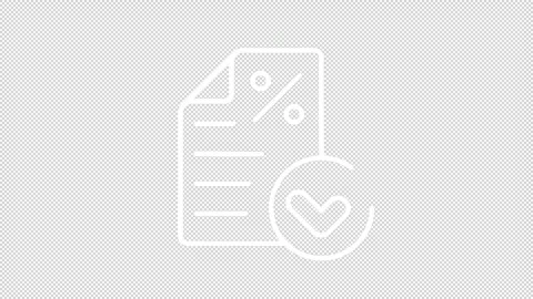 Animated tax form white line icon Stock Footage 335745230