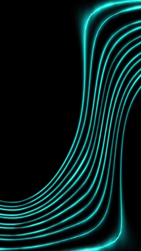 Animated teal light waves motion graphics 4k ultra hd vertical video. Abstr.. Stock Footage 344286251