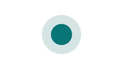 Animated Teal Pulse Circle Ripple Location Marker Loop Stock Footage 341650595