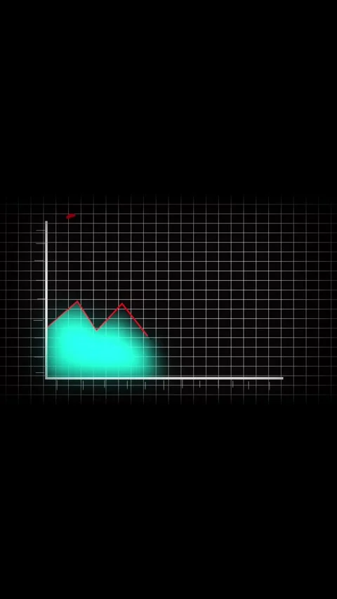 Animated teal red abstract background stock market economy motion graphics .. Stock Footage 321629938