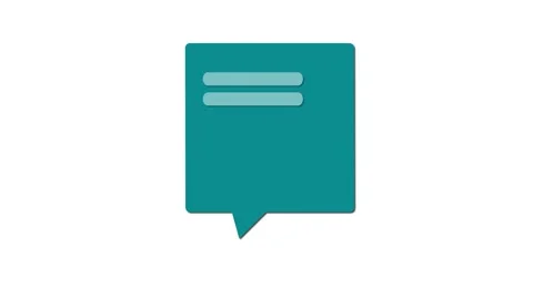 Animated teal speech bubble. Login screen UI with sign-in button. Login scr.. Stock Footage 314249018