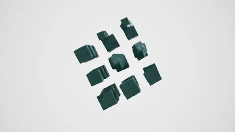 Animated Tech Looping Abstract Cube Background Stock Footage 243951733