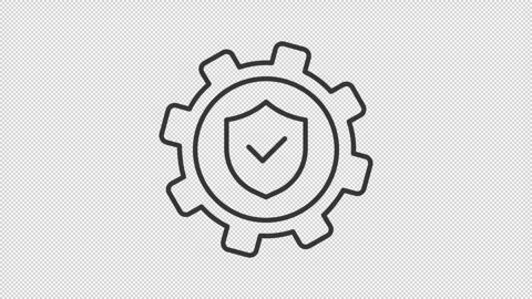 Animated technical security line icon Stock Footage 329745767