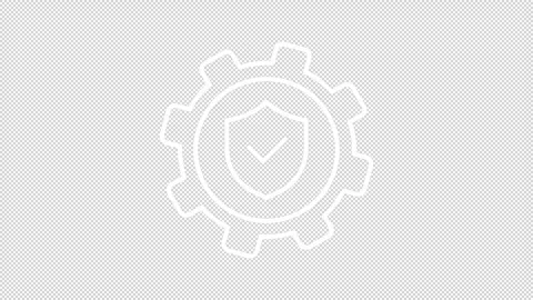 Animated technical security white line icon Stock Footage 331842476