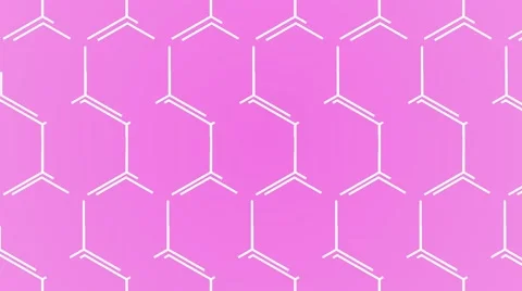Animated technological sci-fi hexagon background loop pink Stock Footage 64255808