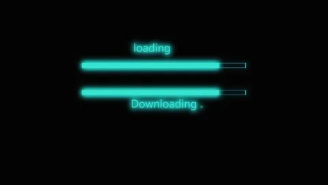 Animated technology background with glowing loading and downloading progres.. Stock Footage 259767071