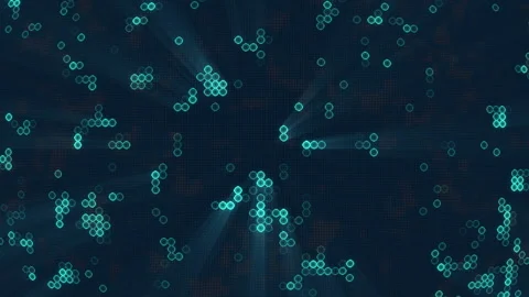 Animated technology background with randomly glowing dots Stock Footage 264859984