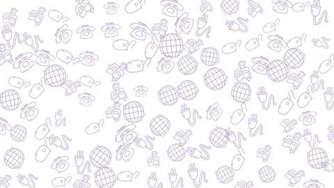 Animated technology communication global network pattern background loop Stockbeeldmateriaal 335010692