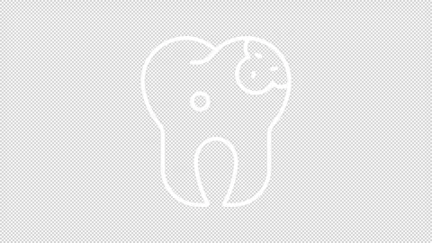 Animated teeth disease types white line icons Stock Footage 320224220