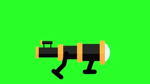 Animated Telescope Character Running for Exploration Concept 库存影片 317243558