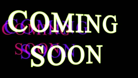 Animated text COMING SOON with glitch effect in cinematic motion during pro.. 스톡 동영상 345620403
