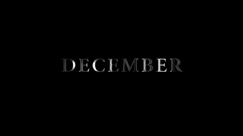 Animated text December with cinematic intro style, 4K green screen motion Stock Footage 273619649
