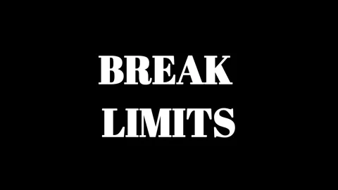 Animated Text Displaying Break Limits Message on a Minimalist Black Background Stock Footage 338326093