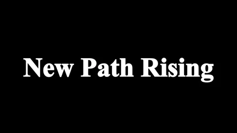 Animated Text Displaying New Path Rising on Black Background Stock Footage 341735847