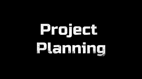 Animated Text Displaying Project Planning Words on a Minimalist Black Stock Footage 339166856