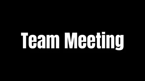 Animated Text Displaying Team Meeting Words on a Minimalist Black Background Video stock 339166857
