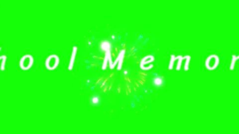 Animated text effect on green screen. Glowing letters with light flare motion Stock Footage 340597572