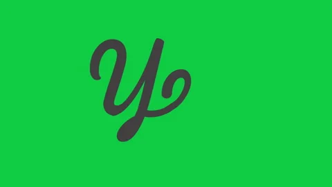 Animated text forming the word Yes appears on a vibrant green background Stock Footage 341259445
