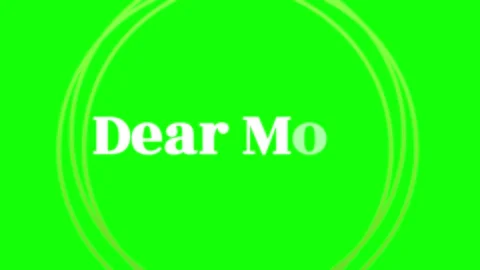 Animated text greeting dear mom displayed within circular frames against a Vídeo Stock 344416982