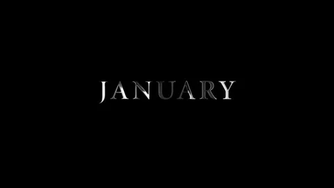 Animated text January with cinematic intro style, 4K green screen motion graphic Stock Footage 273618682