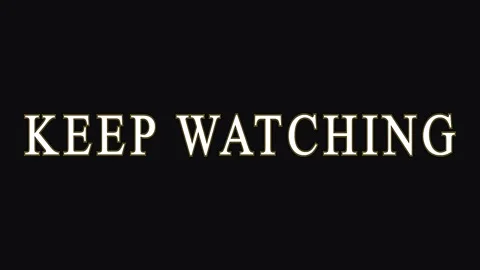 Animated text Keep Watching with motion graphics during broadcast intro for.. Vídeos de archivo 344035004