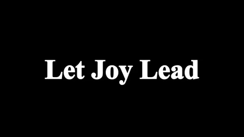 Animated text 'let joy lead' on black background Stock Footage 337602790