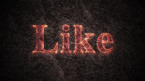 Animated text LIKE made of particles on a dark background 스톡 동영상 196075567