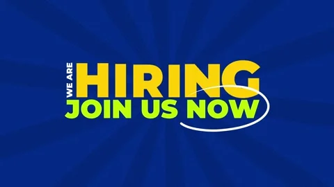 Animated Text Message We Are Hiring Join Us Now Видео 331719502
