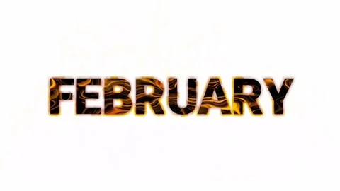 Animated text of the name of the month of the year, golden transitions Stock Footage 130741207
