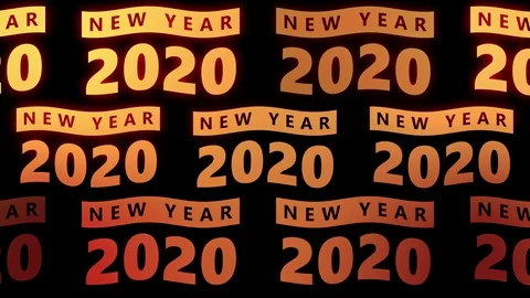 Animated text new year 2020. Golden animated text for congratulations. Stock Footage 116774939