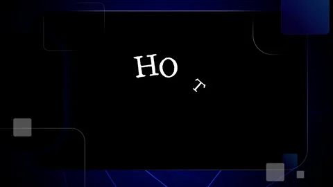 Animated text reveal of hot on dark background Stock Footage 338173642