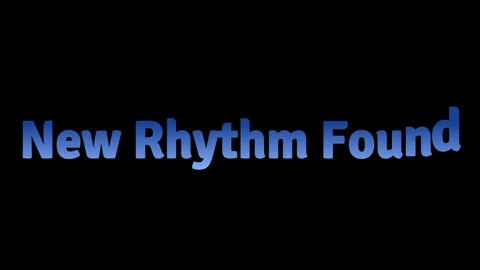 Animated text reveals new rhythm found on black Video stock 338234738