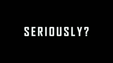 Animated Text SERIOUSLY question mark glowing in neon colors against a blac.. Stock Footage 344285516