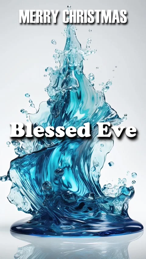 Animated Text Typography Of Christmas Title Blessed Eve Stock Footage 294004959