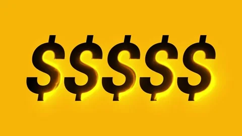 Animated text that uses a dollar sign Stock Footage 321043282