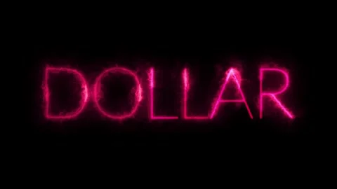 Animated text that uses a dollar sign Stock Footage 321043285