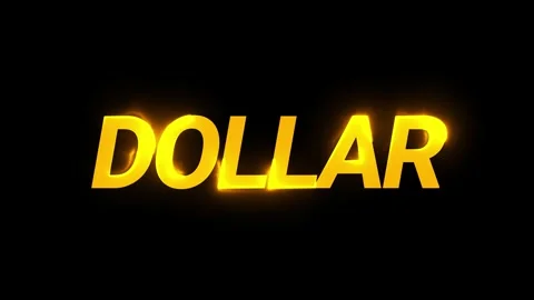 Animated text that uses a dollar sign Stock Footage 321043286