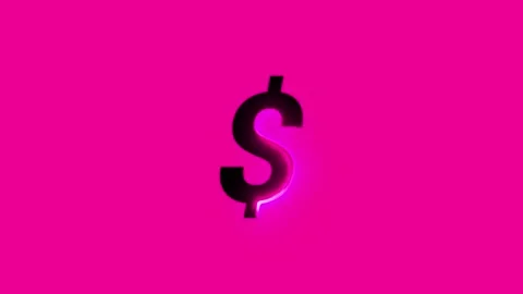Animated text that uses a dollar sign Stock Footage 321043297