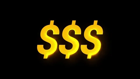 Animated text that uses a dollar sign Stock Footage 321043308