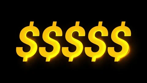 Animated text that uses a dollar sign Stock Footage 321043309