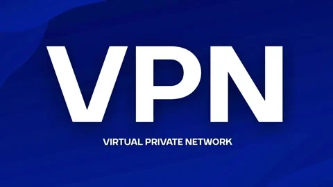 Animated text VPN virtual private network VPS server internet networking Stock Footage 318203177