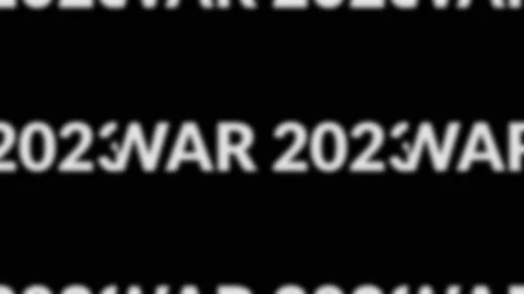 Animated text - War 2023. Pop-up text on black background with glitch effect Stock Footage 200889919