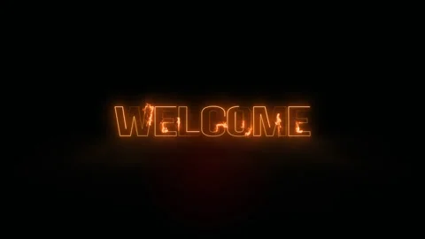 Animated text  welcome Video stock 246462837